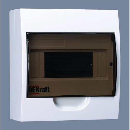 31010DEK | Корпус пласт. навес. 8 мод. IP41 ЩРН-П-8 DEKraft
