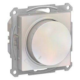 ATN000423 | ATLASDESIGN СВЕТОРЕГУЛЯТОР (диммер) повор-нажим, LED, RC, 400Вт, мех., ЖЕМЧУГ Systeme Electric