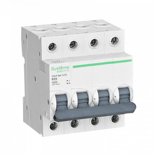 C9F14425 | City9 Set Автоматический выключатель (АВ) B 25А 4P 4.5kA 400В Systeme Electric