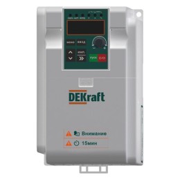 DEKV060G1R5S2B | Преобразователь частоты DEKV060-1.5кВт 1 фаза 220В с торм. модулем DEKraft