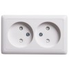RA16-233I-B | ХИТ О/У РОЗЕТКА двойная без зазем. со шт., ИЗОЛ.ПЛ. 16А, БЕЛЫЙ. Россия Systeme Electric
