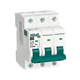 12554DEK | Авт. выкл. без теплозащиты 3P 6А х-ка D 6кА ВА-103M DEKraft
