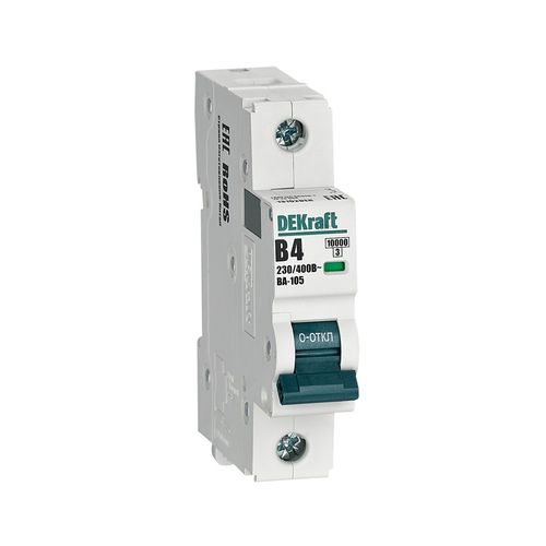 13102DEK | Авт. выкл. 1P 4A х-ка B ВА-105 10кА DEKraft
