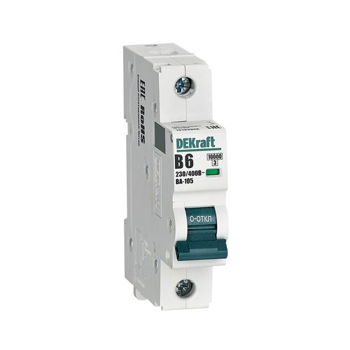 13103DEK | Авт. выкл. 1P 6A х-ка B ВА-105 10кА DEKraft
