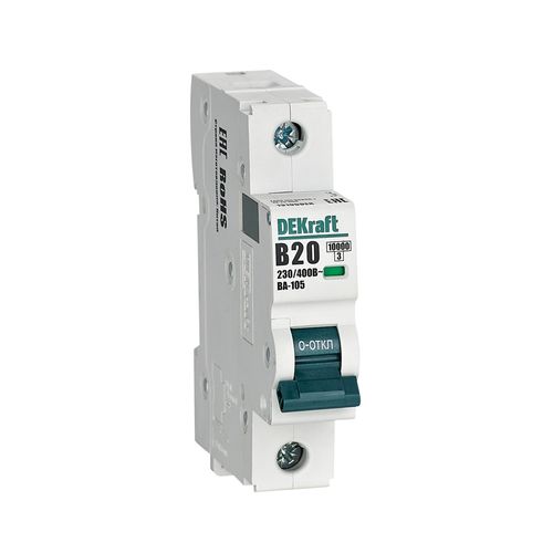 13106DEK | Авт. выкл. 1P 20A х-ка B ВА-105 10кА DEKraft
