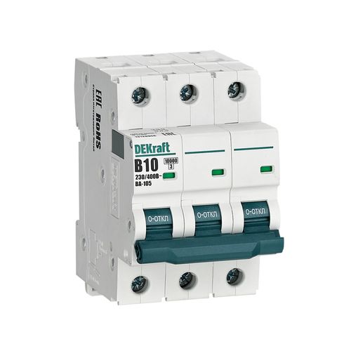 13128DEK | Авт. выкл. 3P 10A х-ка B ВА-105 10кА DEKraft
