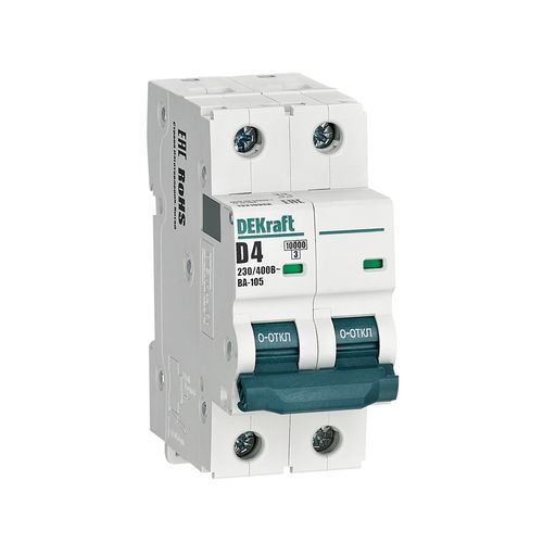 13210DEK | Авт. выкл. 2P 4A х-ка D ВА-105 10кА DEKraft
