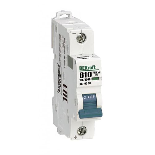 13354DEK | Авт. выкл. 1P 10A х-ка B 250В DC ВА-105 DEKraft
