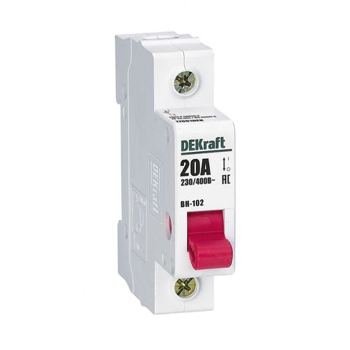 17001DEK | Выключатель-разъединитель 1Р 20А ВН-102 DEKraft
