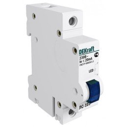 18006DEK | Лампа сигнальная на DIN-рейку 1P СИНЯЯ LED ЛС-101 220В DEKraft
