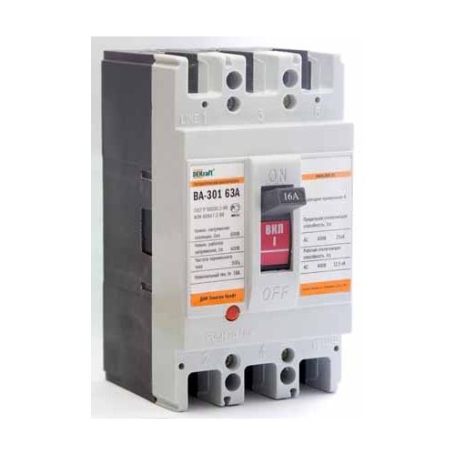 21002DEK | Силовой авт. выкл. 3P 25А ВА-301 25кА DEKraft DEKraft
