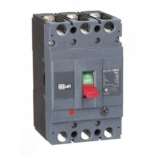 21134DEK | Силовой авт. выкл. 3P 100А c Ir=80А-100А 50кА ВА-332 DEKraft DEKraft
