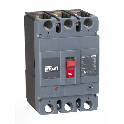 21136DEK | Силовой авт. выкл. 3P 160А c Ir=128А-160А 50кА ВА-333 DEKraf DEKraft

