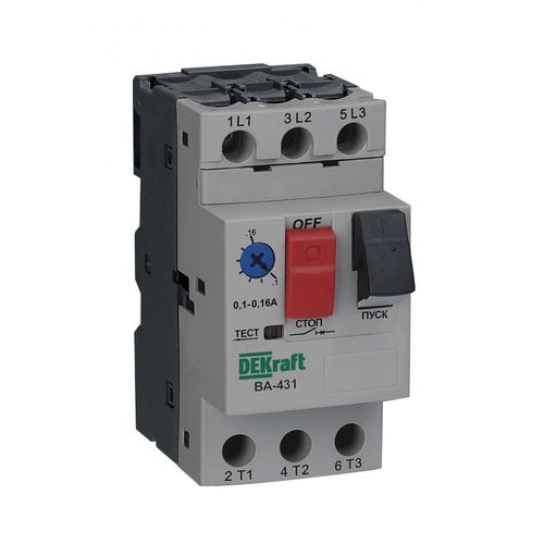 21229DEK | Авт. выкл. защ. двиг. 3P 6,3-10,0A 100кА ВА-431 DEKraft
