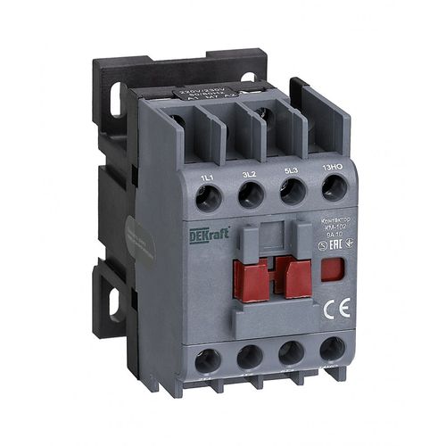 21902DEK | Контактор 9А 48ВАС АС3 АС4 1НО+1НЗ КМ-102 DEKraft
