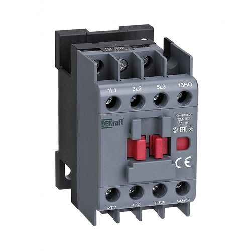 22056DEK | Контактор 6А 36В АС3 АС4 1НЗ КМ-102 DEKraft
