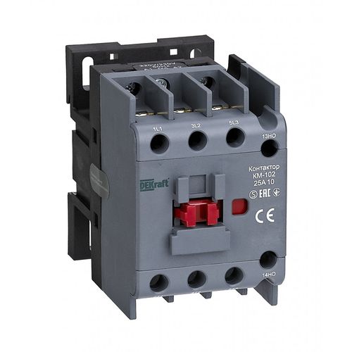 22094DEK | Контактор 25А 48В АС3 АС4 1НЗ КМ-102 DEKraft
