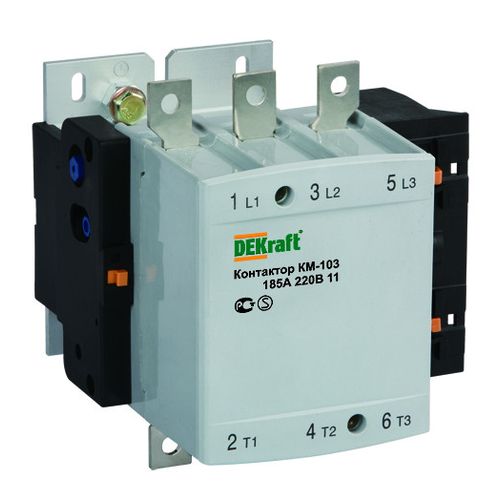 22158DEK | Контактор 265А 220В АС3 1НО+1НЗ КМ-103 DEKraft DEKraft

