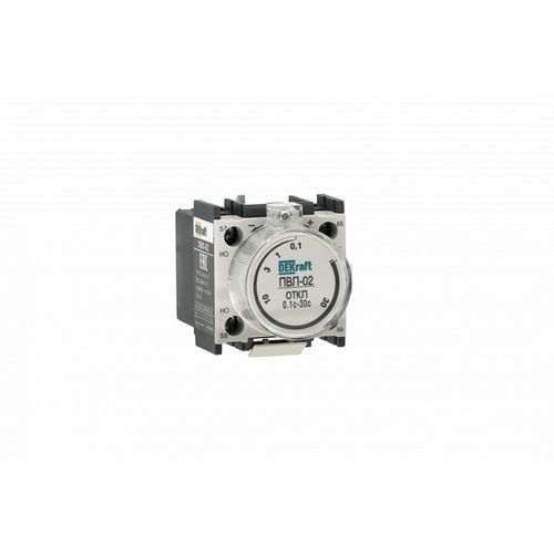 22185DEK | Приставка выдержки времени с задержкой при отключении 0,1-3с 1НО+1НЗ ПВЛ-02 DEKraft
