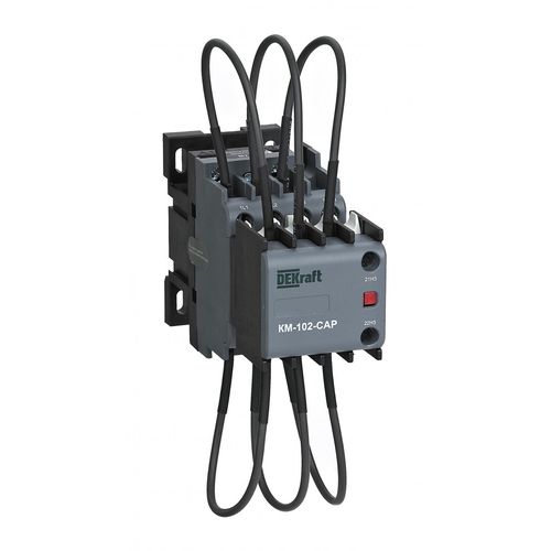 22408DEK | Контактор конденсаторый 12кВАр, 380/400В, AC6b, 1НО1НЗ серии КМ-102-CAP DEKraft DEKraft
