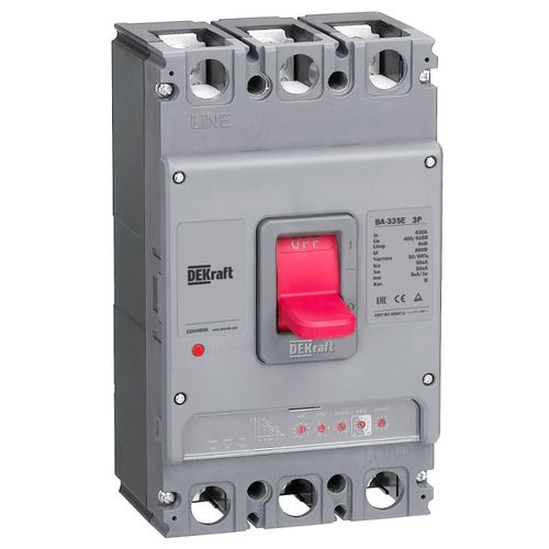 22505DEK | Силовой авт. выкл. с электрон. расц. 4P 400А 50кА ВА-335E DEKraft
