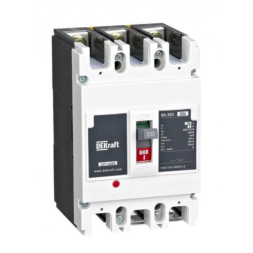 22711DEK | Автоматический выключатель 3P 100А 40кА 9In ВА-303L DEKraft
