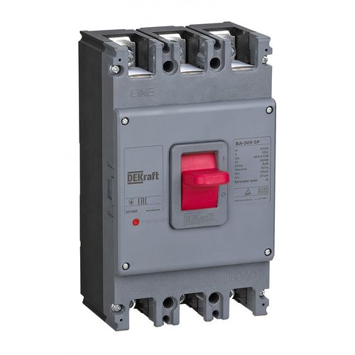 22824DEK | Силовой авт. выкл. для защиты двиг. 3P 630А 50кА ВА-305 DEKraft
