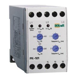 23300DEK | Реле контроля фаз 380В тип 01 серии РК-101 DEKraft DEKraft
