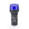 25122DEK | Лампа комм. ADDS D22 LED син.220В AC/DC ЛK-22 DEKraft
