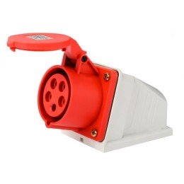 26195DEK | Розетка стац. 3Р+РЕ+N 32А 380В IP44 РС-103 DEKraft
