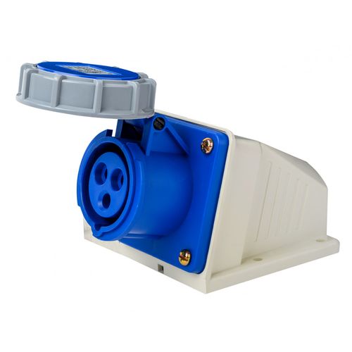 26196DEK | Розетка стац. 2Р+РЕ 16А 220В IP67 РС-103 DEKraft
