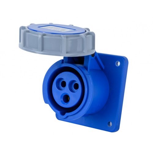 26266DEK | Розетка для скрытой проводки 2Р+РЕ 16А 220В IP67 РЩ-103 DEKraft
