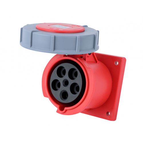 26276DEK | Розетка для скрытой проводки 3Р+РЕ+N 63А 380В IP67 РЩ-103 DEKraft
