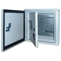 30410DEK | Корпус метал. двухдверный 300х310х150 1-фазн. 12 мод. IP54 ЩРУН-1/7 DEKraft
