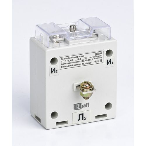 50177DEK | Трансформатор тока ТОП-0,66 0,5 100/5 5ВА DEKraft
