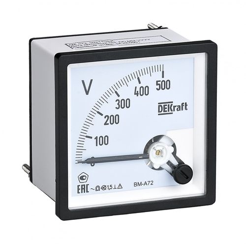 50246DEK | Вольтметр аналоговый шкала 300В AC 96х96мм КТ 1,5 DEKraft
