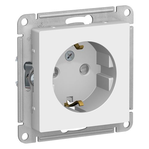 ATN000145 | ATLASDESIGN РОЗЕТКА с заземлением со шторками, 16А, механизм, БЕЛЫЙ Systeme Electric
