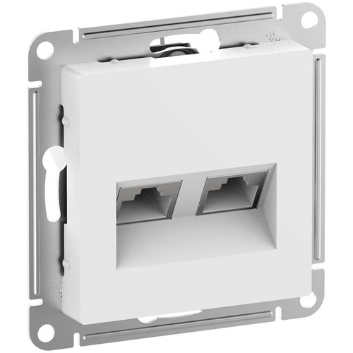 ATN000188 | ATLASDESIGN РОЗЕТКА двойная компьютерная RJ45+RJ45, кат.6А, механизм, БЕЛЫЙ Systeme Electric
