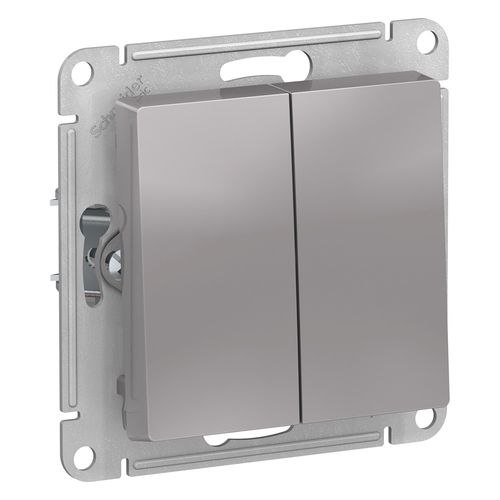 ATN000351 | ATLASDESIGN 2-клавишный ВЫКЛЮЧАТЕЛЬ, сх.5, 10АХ, механизм, АЛЮМИНИЙ Systeme Electric
