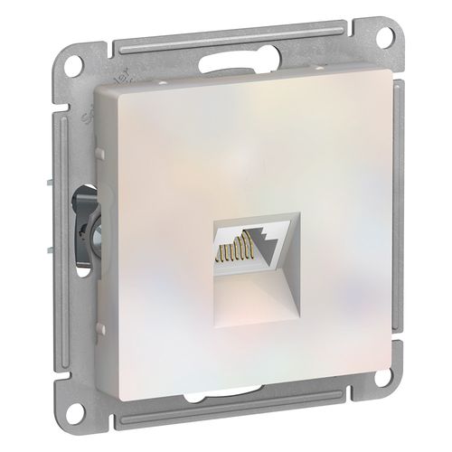 ATN000486 | ATLASDESIGN РОЗЕТКА компьютерная RJ45, кат. 6A, механизм, ЖЕМЧУГ Systeme Electric
