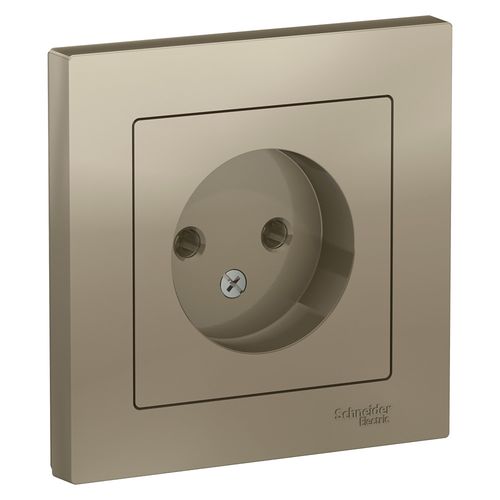 ATN000540 | ATLASDESIGN РОЗЕТКА без заземления, 16А, в сборе, ШАМПАНЬ Systeme Electric

