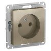 ATN000541 | ATLASDESIGN РОЗЕТКА без заземления без шторок, 16А, механизм, ШАМПАНЬ Systeme Electric
