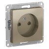 ATN000549 | ATLASDESIGN РОЗЕТКА без заземления со шторками, 16А, механизм, ШАМПАНЬ Systeme Electric