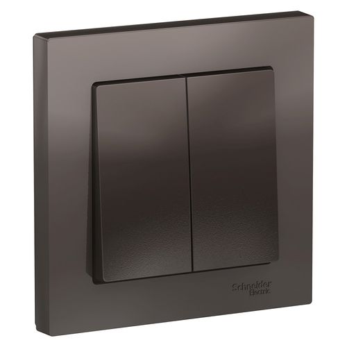 ATN000652 | ATLASDESIGN 2-клавишный ВЫКЛЮЧАТЕЛЬ, сх.5, 10АХ, в сборе, МОККО Systeme Electric
