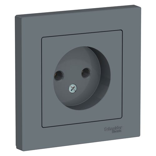 ATN000740 | ATLASDESIGN РОЗЕТКА без заземления, 16А, в сборе, ГРИФЕЛЬ Systeme Electric
