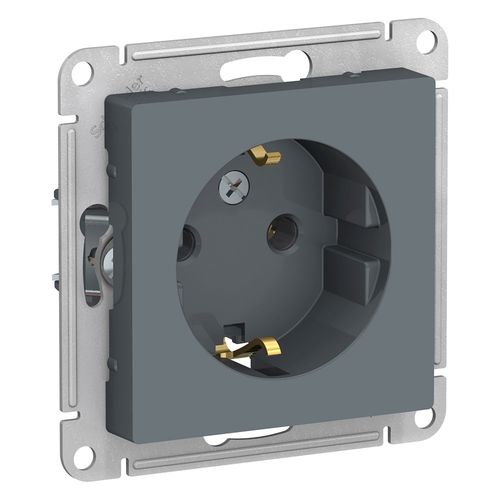 ATN000743 | ATLASDESIGN РОЗЕТКА с заземлением, 16А, механизм, ГРИФЕЛЬ Systeme Electric
