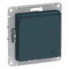 ATN000846 | ATLASDESIGN РОЗЕТКА с зазем. со шторками с крышкой, 16А, IP20, механизм, ИЗУМРУД Systeme Electric
