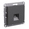 ATN001483 | ATLASDESIGN РОЗЕТКА компьютерная RJ45, кат. 5Е, механизм, БАЗАЛЬТ Systeme Electric
