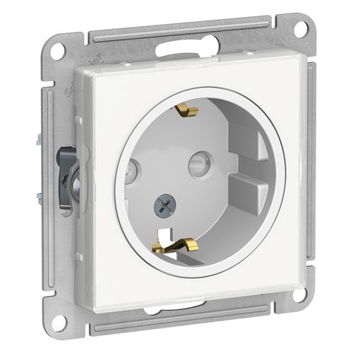 ATN200145 | ATLASDESIGN ART РОЗЕТКА с заземлением со шторками, 16А, механизм, БЕЛЫЙ Systeme Electric

