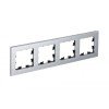 ATN312104 | ATLASDESIGN NATURE 4-постовая РАМКА, МЕТАЛЛ СЕРЕБРО Systeme Electric
